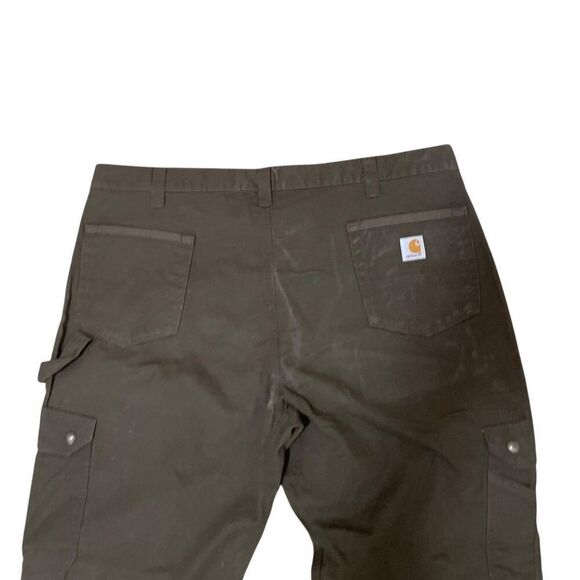 Carhartt B342 DFE Relaxed Fit Ripstop Cargo Work Brown Pants Men's Sz 42x30 - Picture 7 of 8